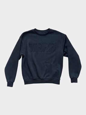 Weed, CA Black pullover crewneck sweatshirt oversized | Medium